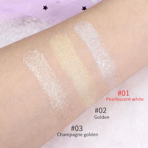 Pearl White Highlighter Makeup Palette - Shimmer Glitter Powder
