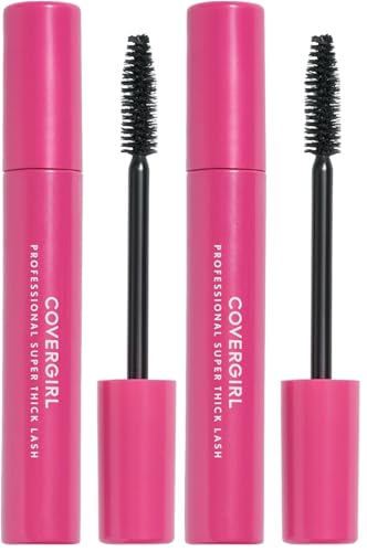 CoverGirl Super Thick Lash Mascara, Very Black, 0.3oz (Pack of 2)