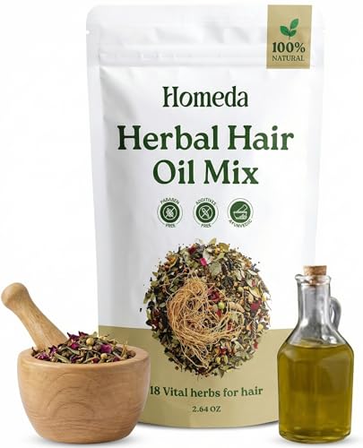 Homeda Ayurvedic Hair Oil Mix - 18 Herbs for Hair Growth (75g)