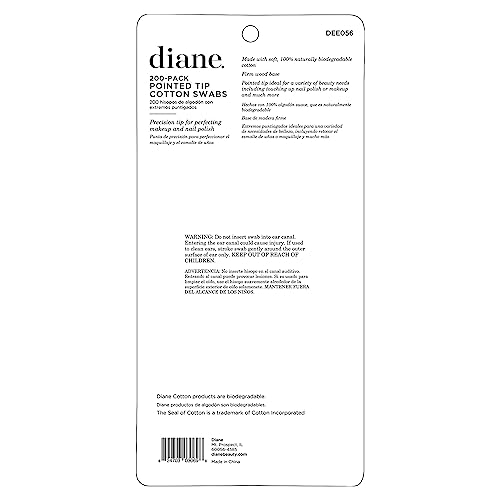 Diane Pointed Tip Cotton Swabs - 200 Count, Personal Care