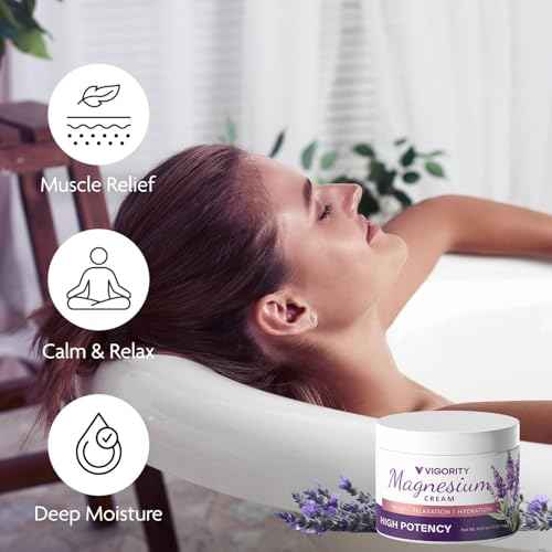 Vigority Magnesium Cream for Sleep: Magnesium Lotion for Leg Cramps - Soothing Magnesium with Lavender, Vitamin E and Shea Butter - Safe for Kids & Pregnant Individuals - 4.23 oz - 2 Pack