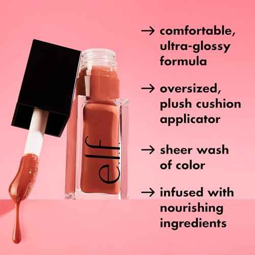 e.l.f. Glow Reviver Lip Oil, Nourishing Tinted Lip Oil For A High-shine Finish, Infused With Jojoba Oil, Vegan & Cruelty-free, Money Mauve