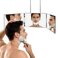 Black Oyster 3-Way Self Hair Cutting Mirror with Adjustable Hooks for Men & Barber Use