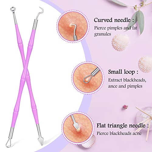 MORGLES Pimple Popper Kit, 8-Piece Acne Extractor Tools with Case