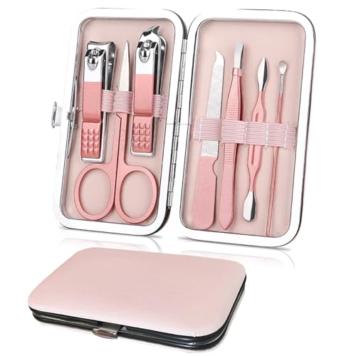 7-in-1 Manicure Set with Nail Clippers, Scissors & Travel Case – Professional Nail Care Kit