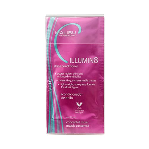 Malibu C ILLUMIN8 Shine Conditioner - Concentrate for Hair Shine & Manageability - Lightweight, Non-Greasy Hair Conditioner for All Hair Types