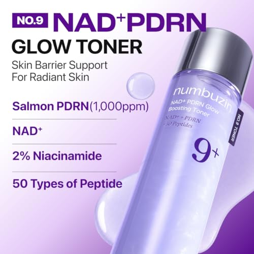 numbuzin No.9 NAD+ Salmon PDRN Hydrating Toner for Glass Skin - 5.07 fl oz