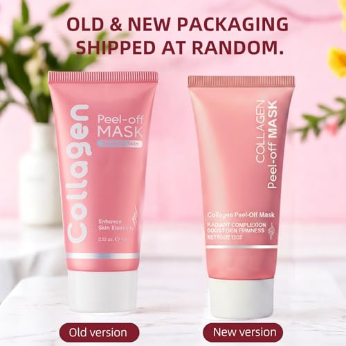Collagen mask Hydrolyzed &Niacinamide Peel-Off Mask Overnight ,Radiant and Revitalized Skin ? Korean Face skincare for Hydration & Elasticity,Infused with Peptides & PDRN Serum for Smooth,Set