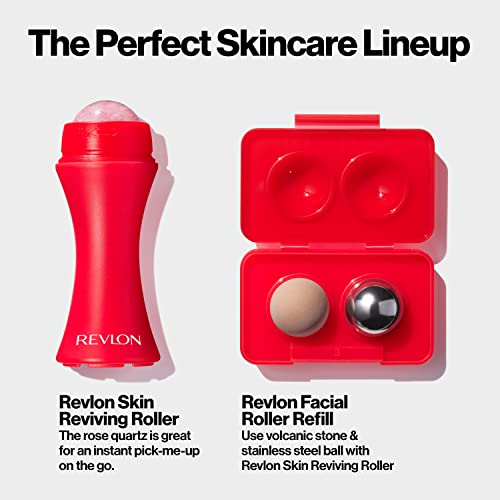 Facial Roller Refill Pack with Volcanic & Stainless Steel Stones - Reusable & Eco-Friendly
