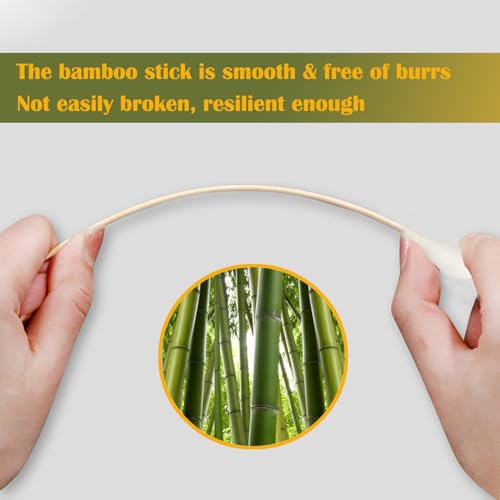 6-Inch Large Cotton Swabs with Bamboo Handles for Pet Care - 100 Pack