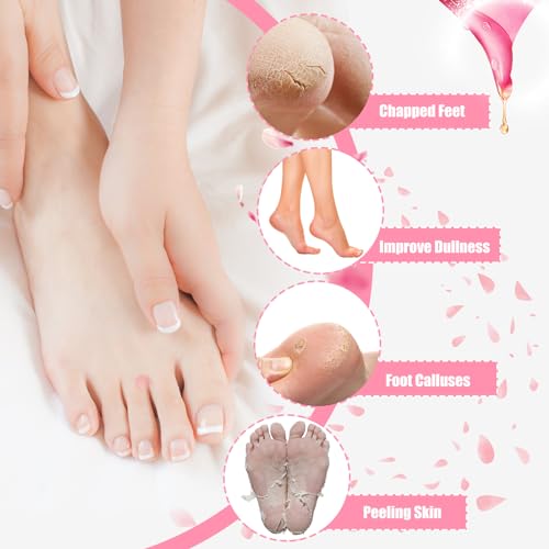 Moisturizing Silicone Socks for Dry Cracked Feet - 2 Pairs