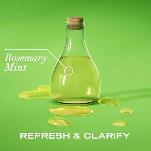 OGX Extra Strength Refreshing Scalp + Rosemary Oil Mint Dry Scalp Treatment, Peppermint & Witch Hazel Scalp Detox, Clarifying Leave-In to Help Remove Buildup and Refresh, Shiny Hair Finish, 4 fl oz