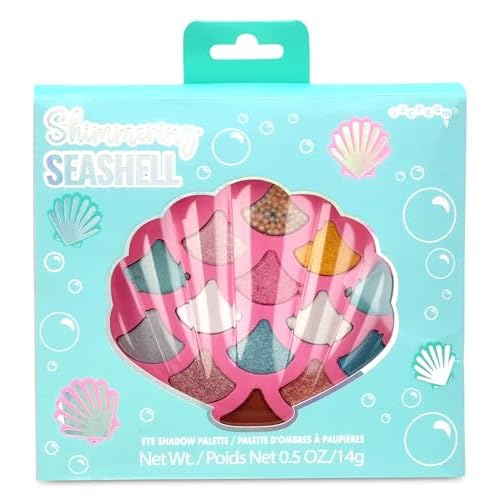 iscream Shimmering Seashell Shaped Glitter Eyeshadow Palette Collection