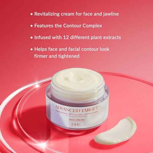 DHC Advanced Target Face Cream, Targeted Revitalizing Cream for Face and Jawline, 1.7 oz. Net Wt. (50g)