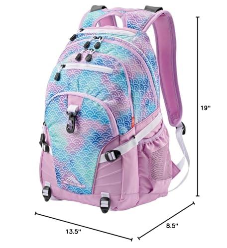 High Sierra Loop Backpack, Travel, or Work Bookbag with tablet sleeve, One Size, Rainbow Scales