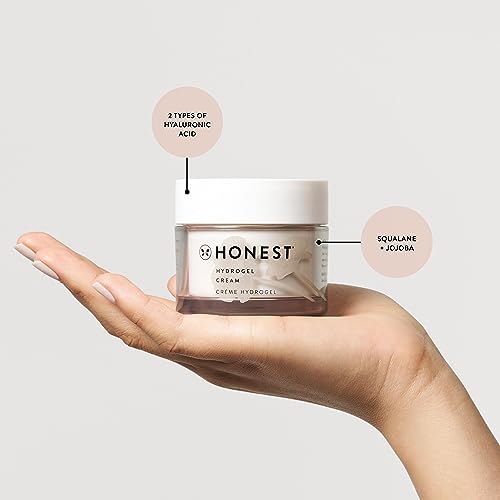 Honest Beauty Gentle Gel Everyday Face Cleanser + Hyaluronic Acid Infused Moisturizing Hydrogel Cream Bundle | Sensitive Skin Friendly | EWG Verified + Cruelty Free | 5 fl oz, 1.7 fl oz