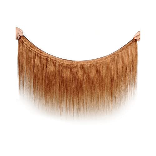 Brazilian Virgin Remy Hair Bundles Straight #30 Brown 3 Pack