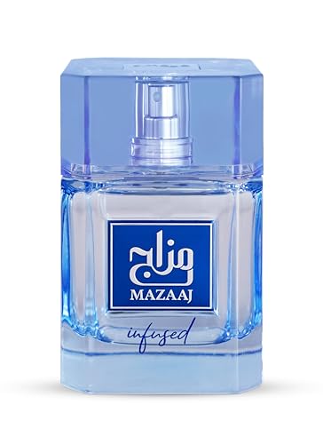 Zimaya Mazaaj Infused Men Eau De Parfum 3.4 Fl Oz - Vibrant Citrus & Woody Scent