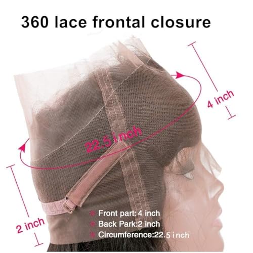 16 Inch 360 Lace Frontal HD Transparent Full Lace 100% Unprocessed Remy Human Hair Body Wave Frontal Bleachable Knots 360 Closure Natural Color