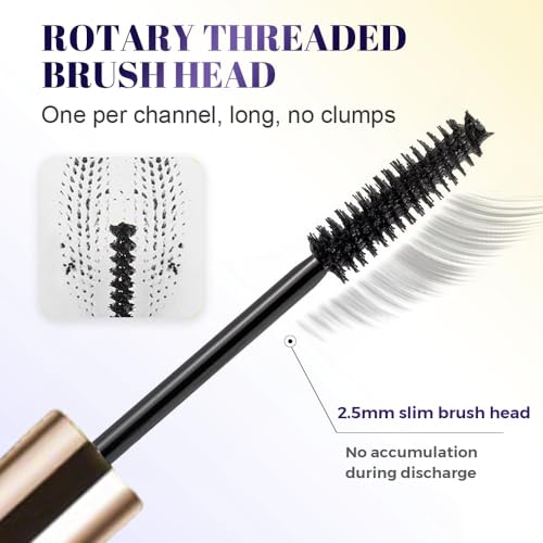 YBOPVW Waterproof Lengthening Mascara - Black, Quick-Dry, 1 Pack