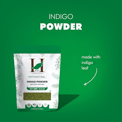 Natural Indigo Powder for Hair Coloring - 227g (8oz) Herbal Dye