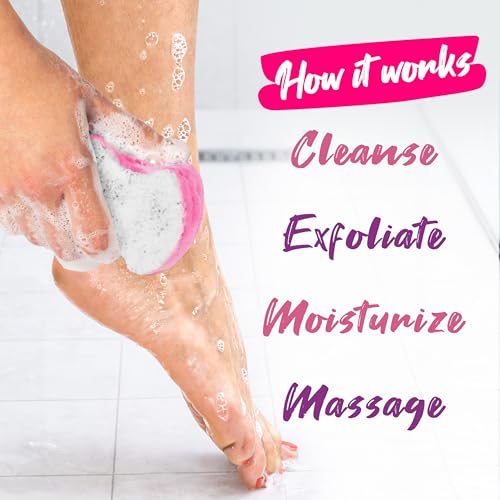 Spongeables Pedi Scrub Foot Exfoliating Sponge, Lavender