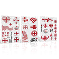 England Flag Temporary Tattoos - 37 Designs, Waterproof