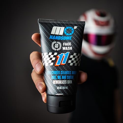 Mo' Handsome Premium Men's Face Wash ? Deep Cleaning & Hydrating High Performance Cleanser for Active Men | Removes Dirt, Oil & Sweat ? Aloe Vera & Vitamin E for Nourished, Protected Skin