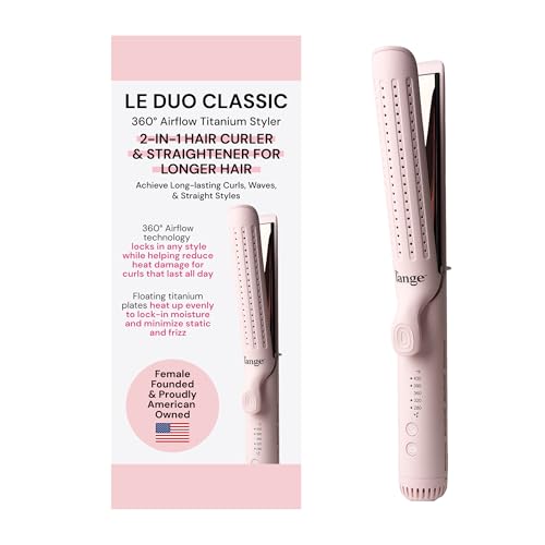 L'ANGE Hair Le Duo Grande 360° Airflow Styler | 2-in-1 Curling & Straightening Iron
