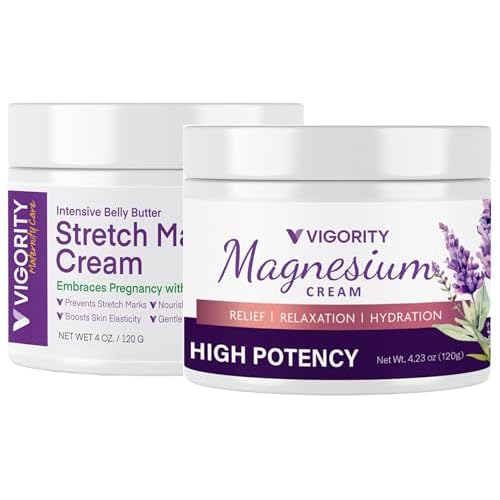 Vigority Relaxation & Skin Nourishment Duo- Magnesium Cream and Stretch Mark Prevention Cream