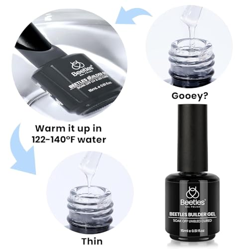 Beetles 8-in-1 Clear Builder Gel Kit - Nail Extension & Strengthener