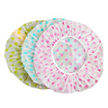 6 Pack Waterproof EVA Shower Caps with Elastic Band
