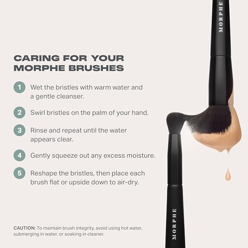 Morphe V103 Tapered Concealer Brush - Vegan Pro Series Under Eye Concealer Brush with Synthetic Bristles for Precision Application (1 Count)