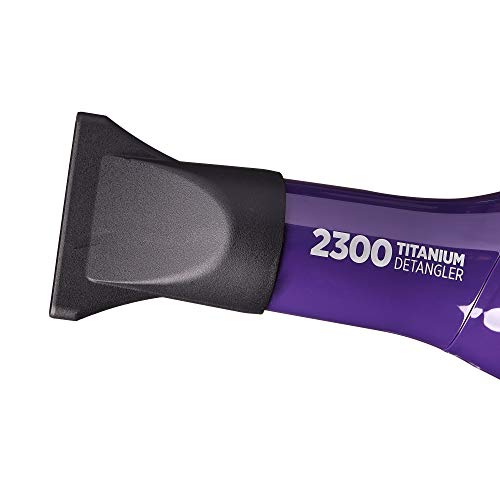 RED by Kiss Titanium 2300 Detangler Hair Dryer ? Double Comb Layer Technology, 4X Faster Straightening, High Heat Resistant, Better Heat Distribution, 3 Bonus Titanium Detangler Piks, All Hair Types