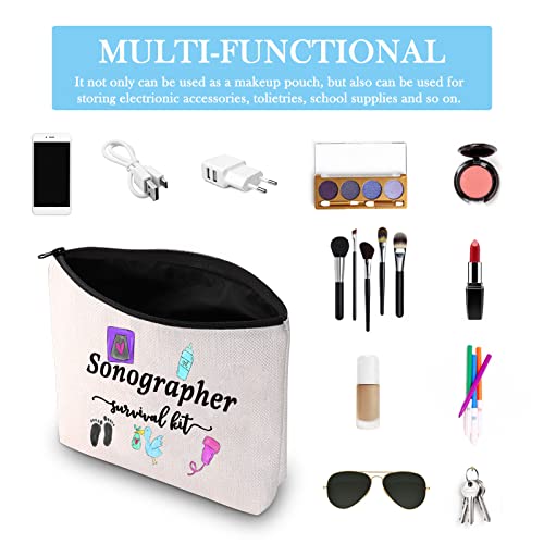 GJTIM Sonographer Survival Kit Sonographer Gift Radiologist Gift Ultrasound Tech Zipper Pouch Makeup Bag (Survival Sonographer Bag)