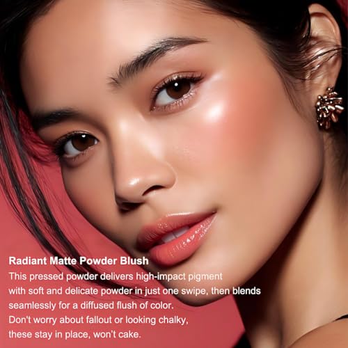Corlo Matte Blush Powder - Highly Pigmented Buildable Cheek Color