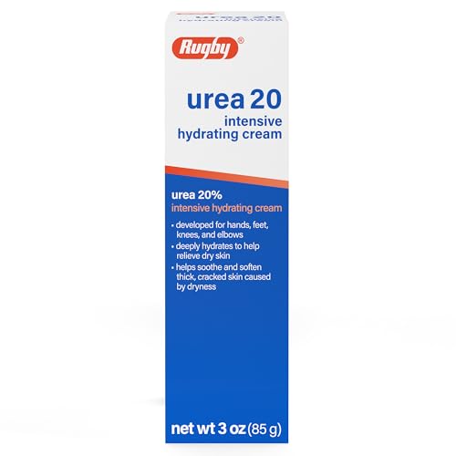 Rugby Urea 20% Intensive Hydrating Cream - 3 Oz for Dry Skin Relief
