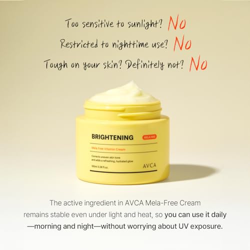 AVCA Vitamin + Niacinamide Radiance Cream 100ml(3.38 fl. oz) - Even Tone & Glow Moisturizer, Daily Hydration K-Beauty Moisture Care