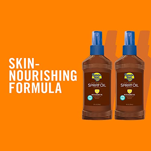 Banana Boat Deep Tanning Oil Spray SPF 4, 8 Oz (2 Pack)