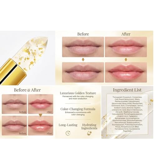 pH Color Changing Lipstick - Long Lasting Moisturizing Balm