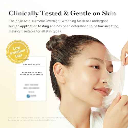 medicube Kojic Acid Turmeric Overnight Wrapping Peel Off Mask ? Brightens & Defends Against Skin Stress for a Clear, Glowing Complexion, Korean Skincare, 2.53 fl. oz.