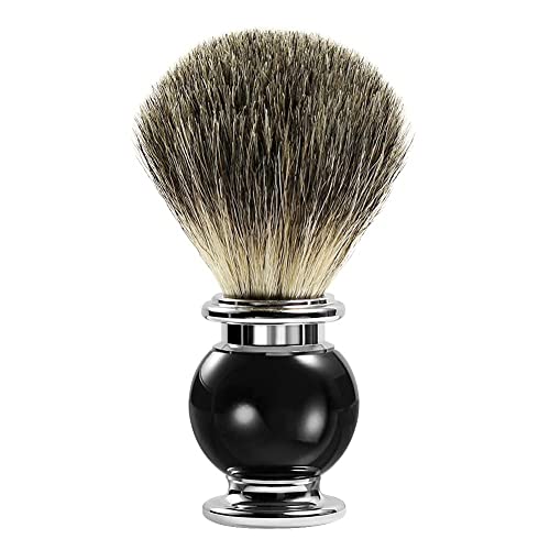 Shaving Brush, GRUTTI Men's Shaving Brush, Facial Beard Hair Cleaning Shaving Tool Shaving Brush Soap Shaving Shaving Brush, Acrylic Handle + Synthetic Shaving Brush