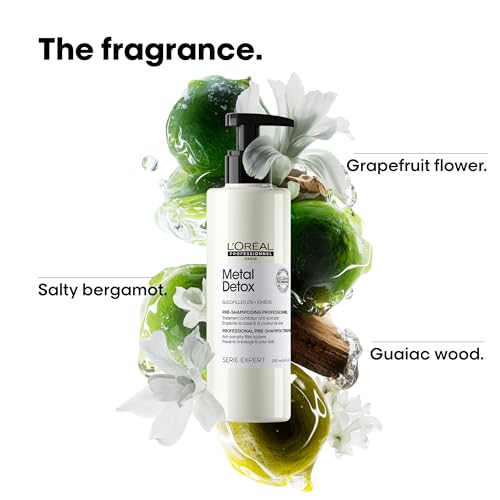 L'Or?al Professionnel Paris Metal Detox Pre-Shampoo Treatment - Strengthens, Refills Micro-Breaks and Protects Against Hard Water Metals, For Damaged and Color-Treated Hair