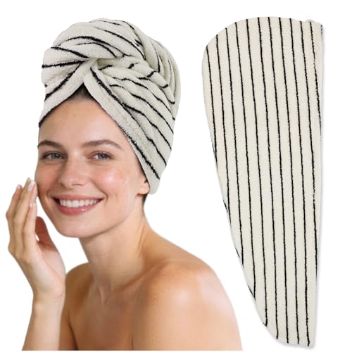 Cotton Hair Towel Wrap for Women | Quick-Drying Anti-Frizz Turban