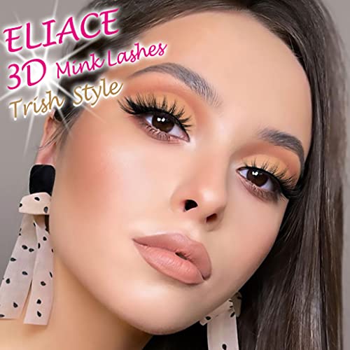 Eliace 3D Mink Lashes 15 Pairs Cat Eye Wispy Fake Eyelashes