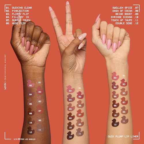NYX PROFESSIONAL MAKEUP Duck Plump Plumping Lip Liner, Matte Pencil With Up To 10HR Wear, Ducking Clear (Clear Lip Liner)