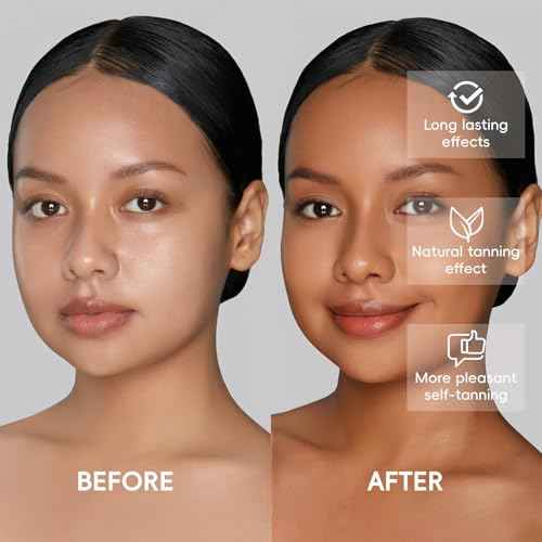 Natural Organic Self-Tanning Drops for Face -7- Carrot Seed Oil, Jojoba & DHA Bronzing Drops | Hydrating, Vegan Tanning Serum with Beetroot & Turmeric | Gentle Face Tanner for Sunless Glow