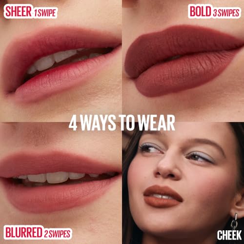 Maybelline Super Stay Teddy Lip Tint - Long-Lasting Matte Lipstick, 12HR Wear, Buildable Shades