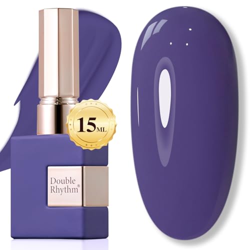 Double Rhythm 15ML Gel Polish Deep Purple Blue Teal - Same Color, Soak Off, Salon & DIY