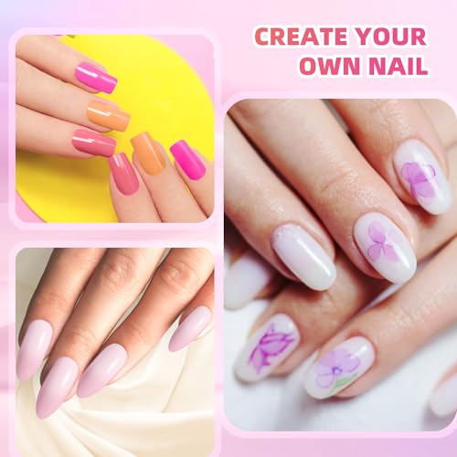 Woobena 20 Colors Ombre Gel Nail Polish Set with Sponge for Gradient & French Manicure - No-Wipe Glossy Finish, DIY Nail Art Kit for Beginners & Professionals - Variation A